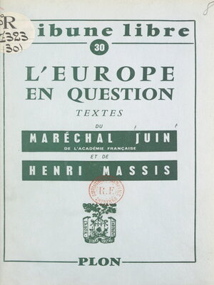 cover image of L'Europe en question